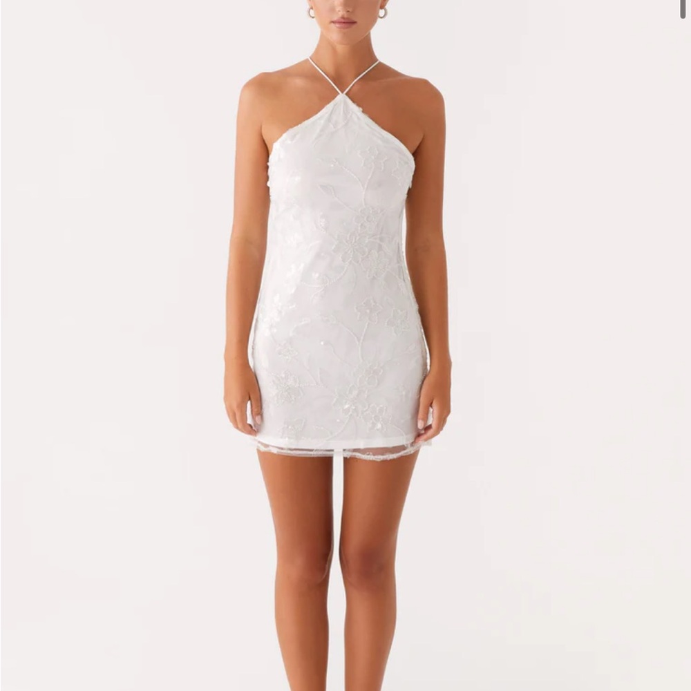 NWOT Peppermayo White Sequin Dress